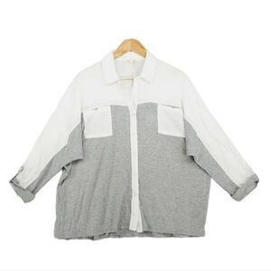 Hem and thread colorblock blouse NWT size S/M